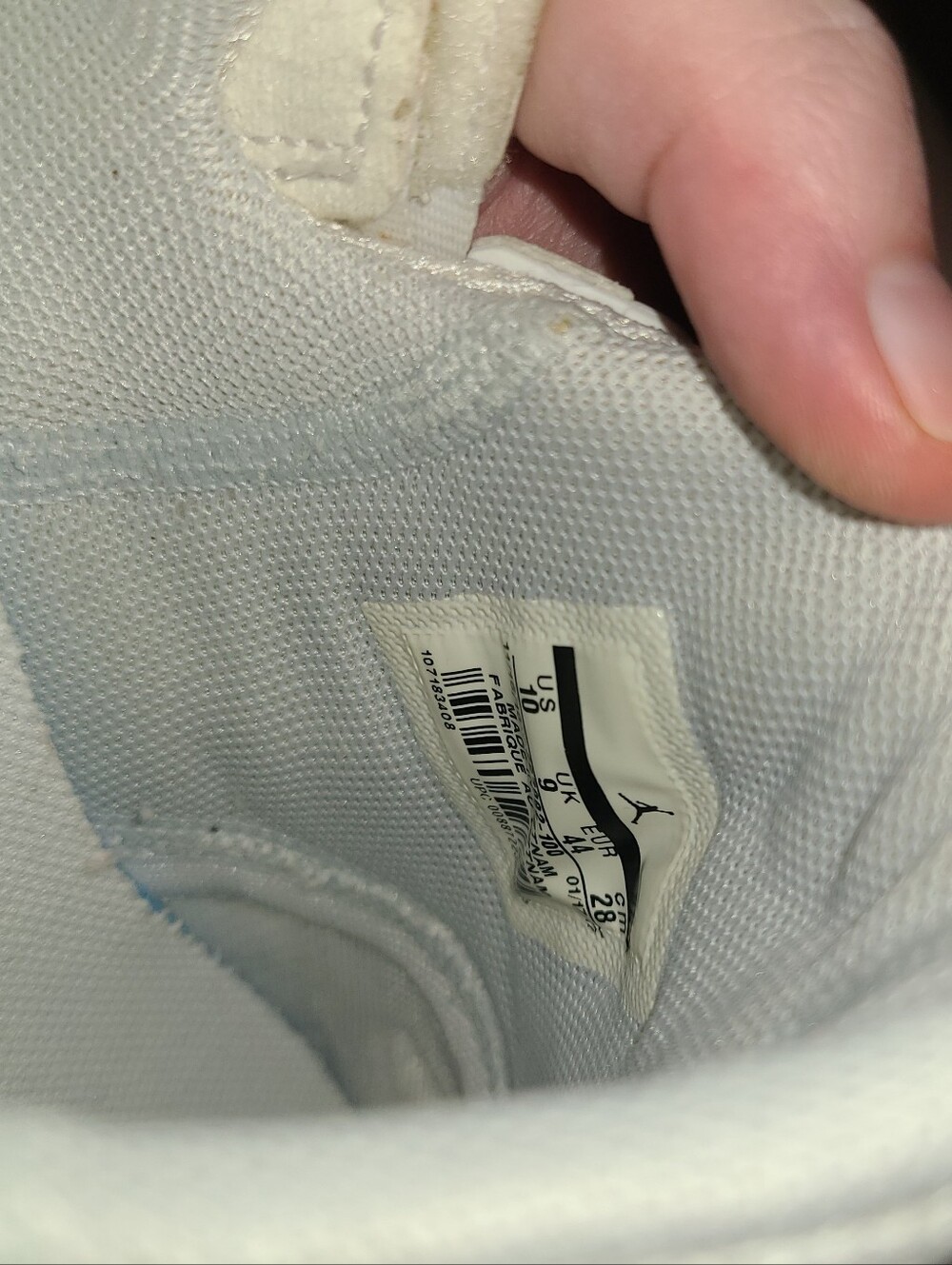 Mens Size 10 Air Jordan Trunner LX 'Triple White' - Picture 5 of 5